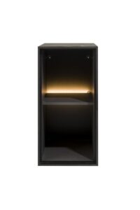 Elements, box 60 x 30 cm. - hout - hang + 2-niches + led - Onyx - Afbeelding 2
