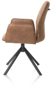 Franky, armstoel - draaibaar - greep - pocket - Taurus - Cognac - Afbeelding 2