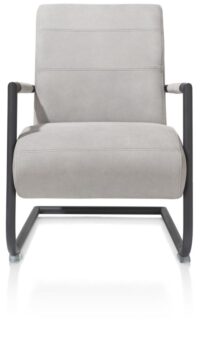 Angelica, bijzetfauteuil + zwart frame (ROB) - Cuba leder - charcoal - Afbeelding 2