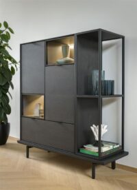 Elements, boekenkast 120 cm. + 2-niches - Onyx - Afbeelding 2