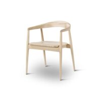 Chaise en chêne Pura avec coussin inclus