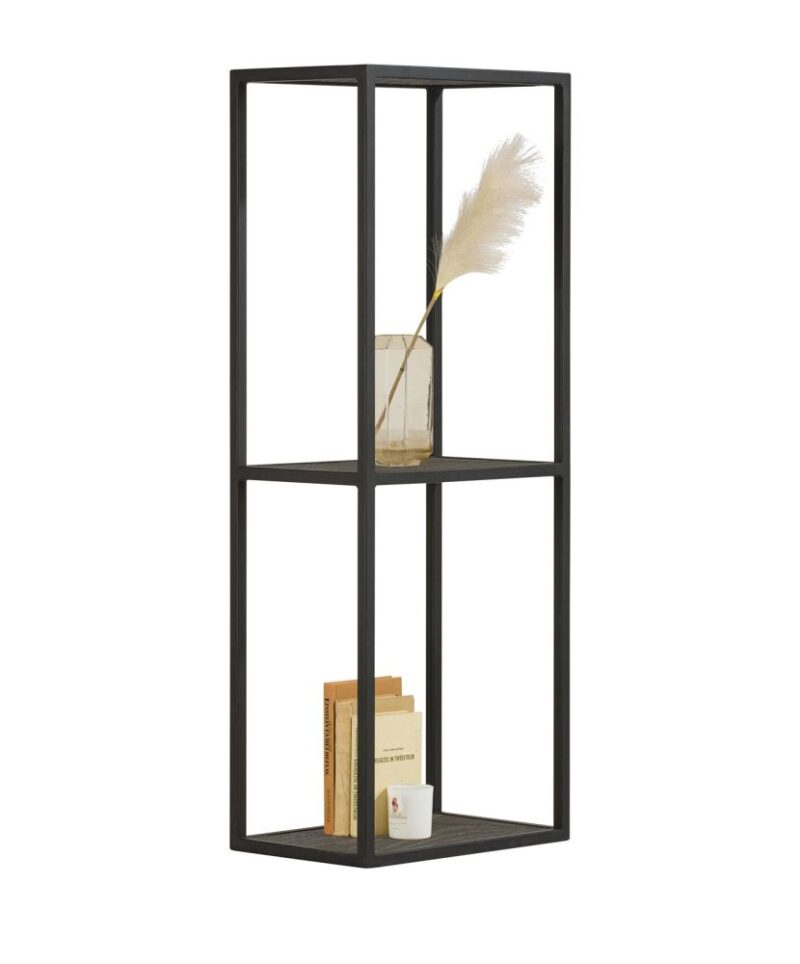 Elements, Boekenkast 120 Cm. + 2-Niches - Onyx - Afbeelding 1