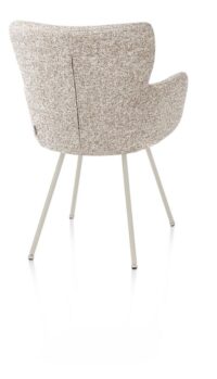 Sage, armstoel 4-pootjes creme - stof Luton - koper - Afbeelding 2