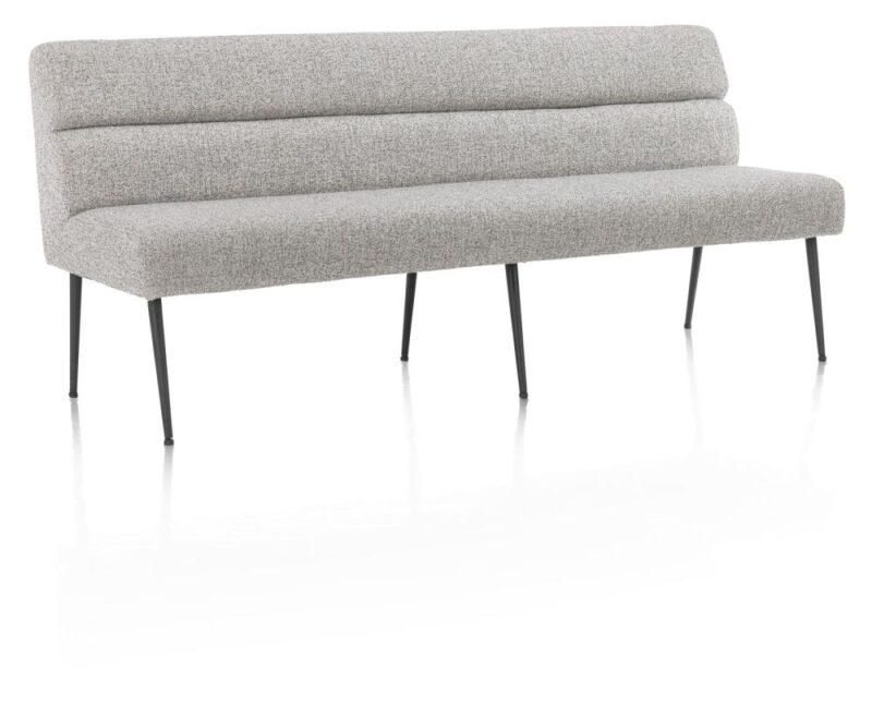 Jace, Eetkamerbank 200 Cm + Pocket - Stof Luton - Grijs - Afbeelding 2