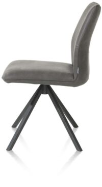 Franky, eetkamerstoel - draaibaar - greep - pocket - Taurus - off black - Afbeelding 2