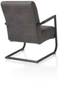 Angelica, bijzetfauteuil + zwart frame (ROB) - Cuba leder - Lava - Afbeelding 3