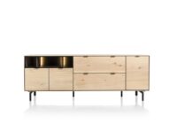 Elements, buffet 210 cm. - 3-portes + 2-tiroirs + 3-niches + led incl. pieds en métal - natural - Image 3