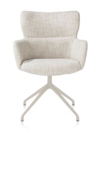 Sage, armstoel draaibaar - creme - stof Luton - Creme