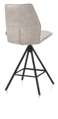 Franky, barstoel - draaibaar - voorkant Toba kiezel / achterkant Pala light grey - Afbeelding 2