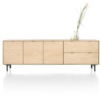 Elements, buffet 240 cm - 3-portes + 2-tiroirs incl. pieds en métal - natural