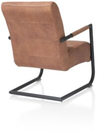 Angelica, bijzetfauteuil + zwart frame (ROB) - Cuba leder - Cognac - Afbeelding 3