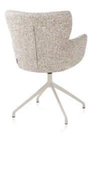 Sage, chaise à accoudoirs - pivotante - creme - tissu Luton - cuivre - Image 2