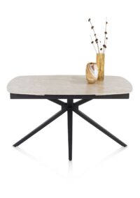 Lattina, uitschuiftafel 140 (+ 2 x 30 cm) x 100 cm - Creme - Afbeelding 3