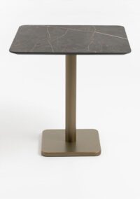 Brest bistrotafel marble onyx 75x75cm - Goud