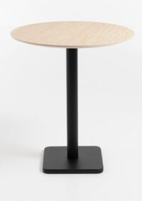 Brest table de bar Travertine D80cm - noir
