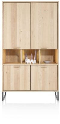 Castello, bergkast 123 cm - 4-deuren + 3-niches (+ LED)