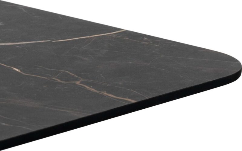 Brest Table De Bar Marble Onyx 75X75Cm - Noir - Image 3