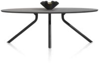 Arvada, tafel 220 x 110 cm. - ellips - centrale poot lang - Onyx