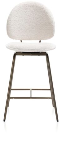 Kjel barstoel - champagne frame - Creme