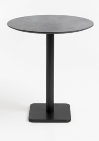 Brest table de bar stone anthracite D80cm - Noir
