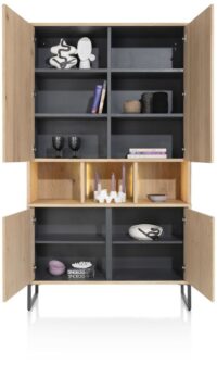 Castello, bergkast 123 cm - 4-deuren + 3-niches (+ LED) - Afbeelding 3