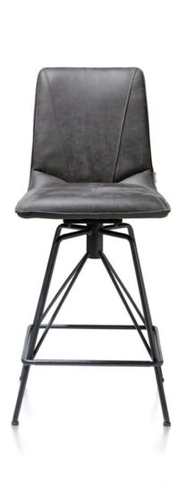 Mac, chaise de bar - pied off black Rocky + poignee Catania noir - off black