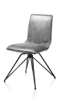 Mac, eetkamerstoel - off black frame - Rocky + greep Catania zwart - Lichtgrijs - Afbeelding 2