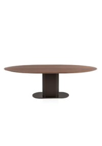 Brianza, eetkamertafel 240 x 100 cm - walnoot fineer - Steel Brown - Afbeelding 2