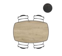 Arvada, tafel 160 x 100 cm. - ovaal - centrale poot kort - natural - Afbeelding 2