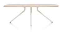 Arvada, tafel 190 x 100 cm. - ovaal - centrale poot Nebbia - Naturel Nebbia