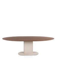 Brianza, eetkamertafel 240 x 100 cm - walnoot fineer - Creme - Afbeelding 2