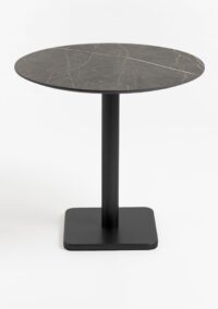 Brest bistrotafel marble onyx D80cm - zwart