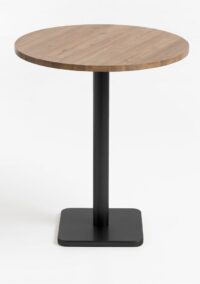 Brest bartafel vintage oak D80cm - Zwart