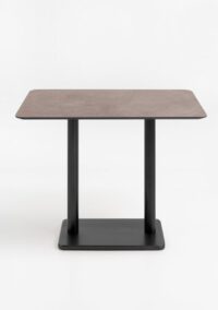 Brest table de bar stone rust 120x75cm - Noir