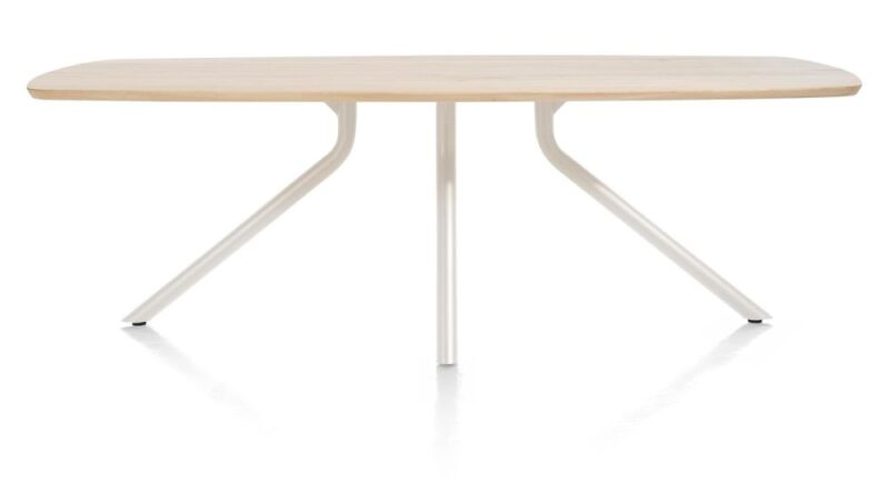 Arvada, Tafel 220 X 110 Cm. - Ovaal - Centrale Poot Nebbia - Naturel Nebbia - Afbeelding 1