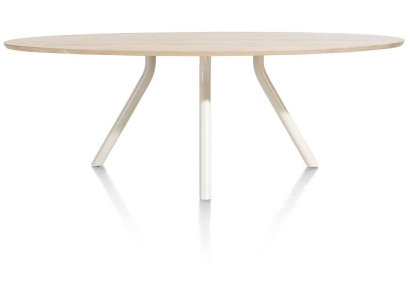 Arvada, Tafel 250 X 110 Cm. - Ellips - Centrale Poot Nebbia - Naturel Nebbia - Afbeelding 3
