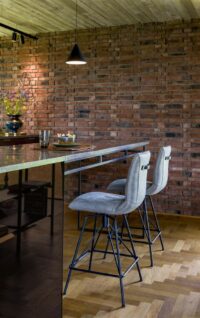 Mac, barstoel - off black frame - Rocky + greep Catania zwart - Lichtgrijs - Afbeelding 2