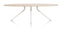 Arvada, tafel 250 x 110 cm. - ellips - centrale poot Nebbia - Naturel Nebbia