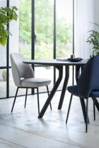 Arvada, table 190 x 100 cm. - ovale - pieds sur le côté - Onyx - Image 3