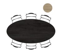 Arvada, tafel 220 x 110 cm. - ellips - poten aan de zijkant - Onyx - Afbeelding 2