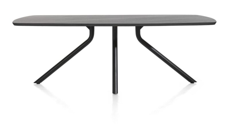 Arvada, Table 190 X 100 Cm. - Ovale - Pied Central Long - Onyx - Image 1
