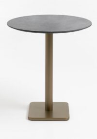 Brest table de bar stone anthracite D80cm - Or