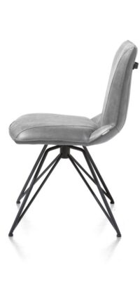 Mac, eetkamerstoel - off black frame - Rocky + greep Catania zwart - Lichtgrijs - Afbeelding 3