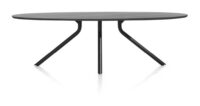 Arvada, table 250 x 110 cm. - ellipse - pied central long - Onyx