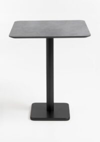 Brest table de bar stone anthracite 75x75cm - Noir