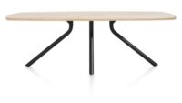 Arvada, tafel 220 x 110 cm. - ovaal - centrale poot lang - natural