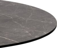 Brest table de bar marble light grey D80cm - Noir - Image 3