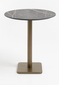 Brest bartafel marble light grey D80cm - Goud