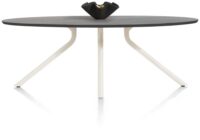 Arvada, tafel 220 x 110 cm. - ellips - centrale poot Nebbia - Onyx Nebbia