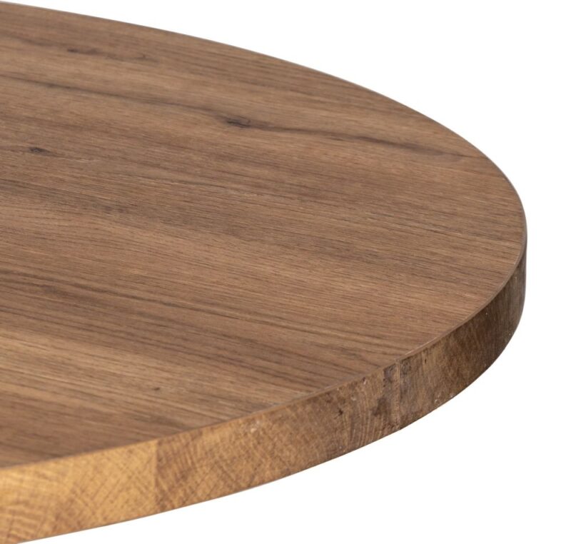 Brest Bistrotafel Vintage Oak D80Cm - Goud - Afbeelding 3